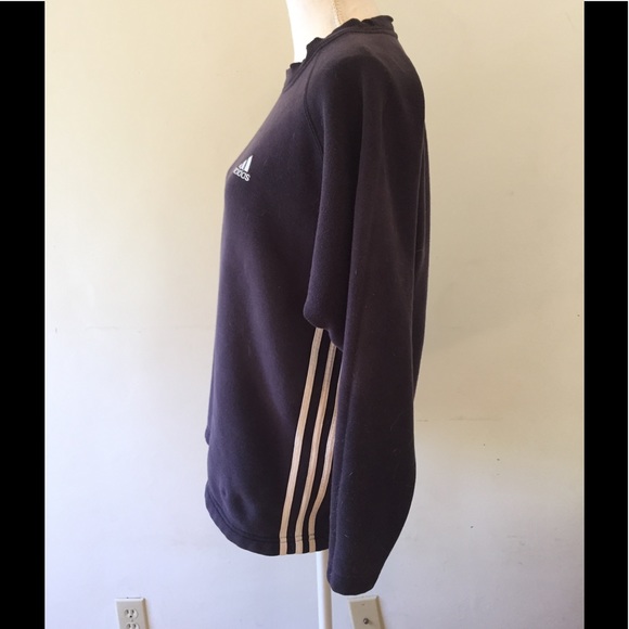 adidas Tops - Adidas dark blue white stripes sweatshirt medium